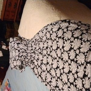 Black and grey floral maxi dress